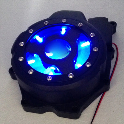 Blue LED Left Engine Stator Cover for Yamaha YZF-R6 (2006–2021)