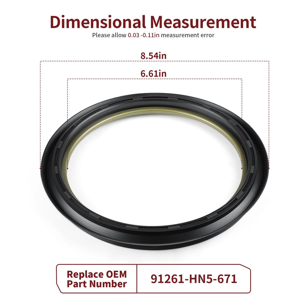 Front Brake Drum Dust Seal for Honda Foreman Rubicon 500 TRX500FA/FGA (2001–2004)
