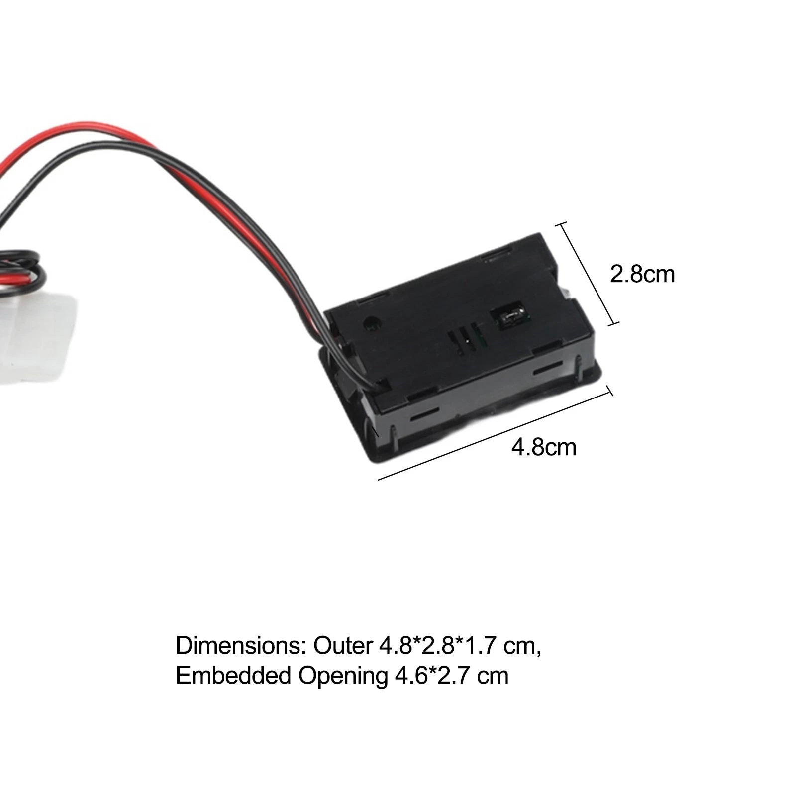 Watercooled Computer System LED Thermometer & 3-Way Flow Meter Device