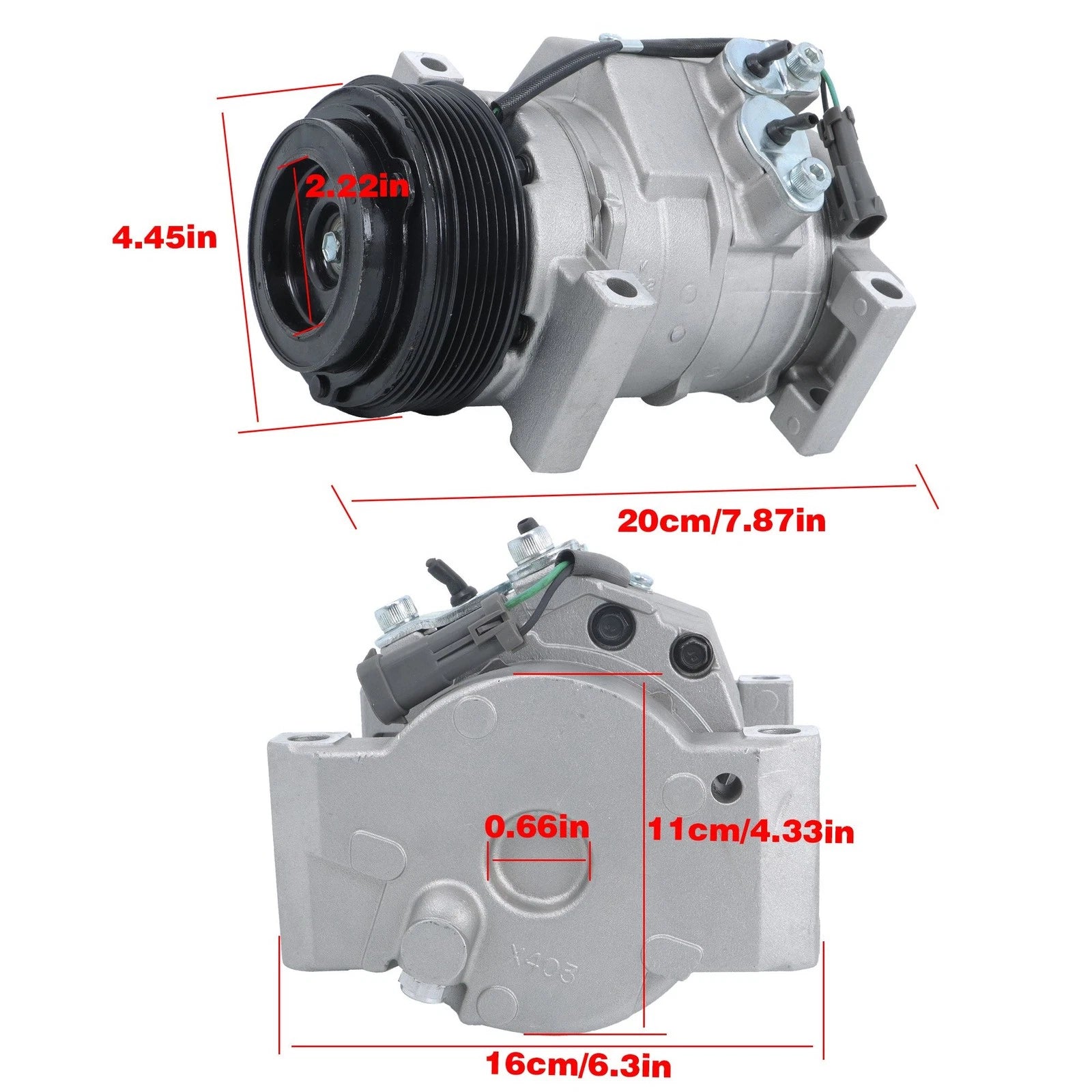 A/C Compressor 10S20F for Chevrolet Silverado 1500 2500 3500 HD (2003–2013)