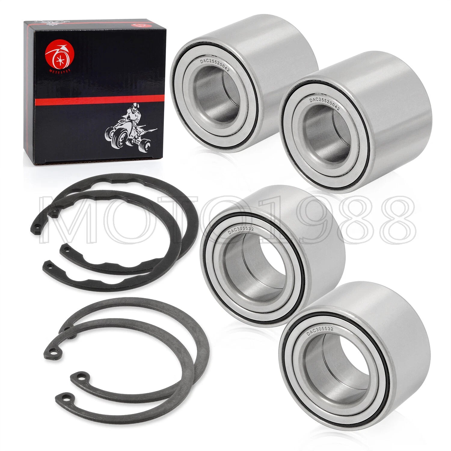 Front & Rear Wheel Bearings with Circlip for Kawasaki Teryx 750 (2008–2013)