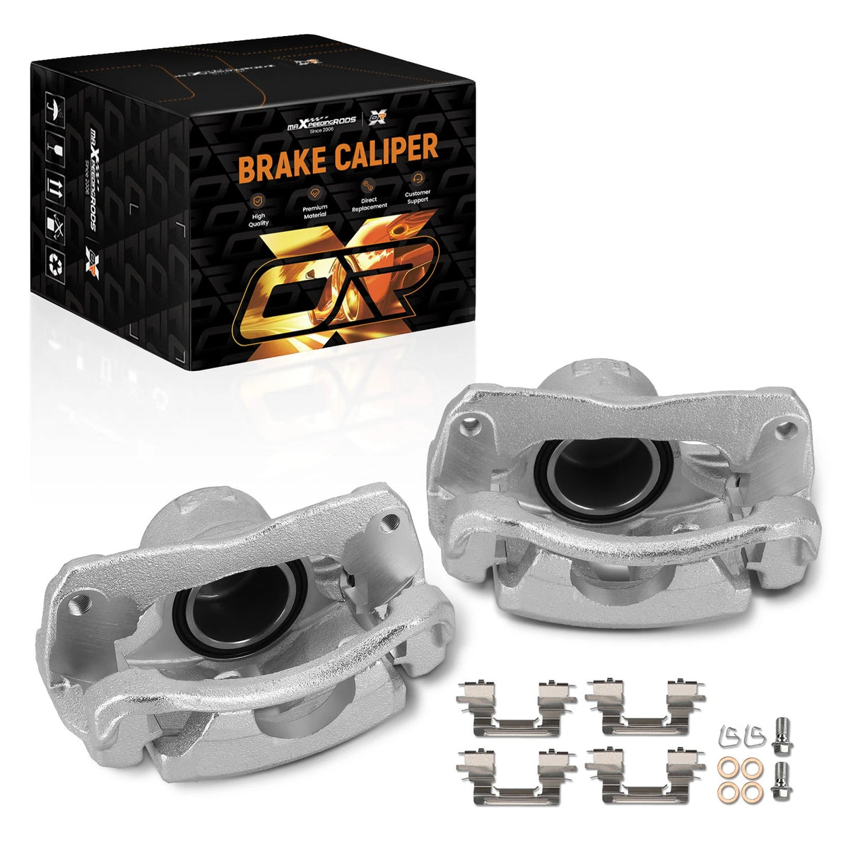 Pair Front Brake Calipers w/Bracket for Toyota Camry LE (2002–2006) 19-B2702 19B2703