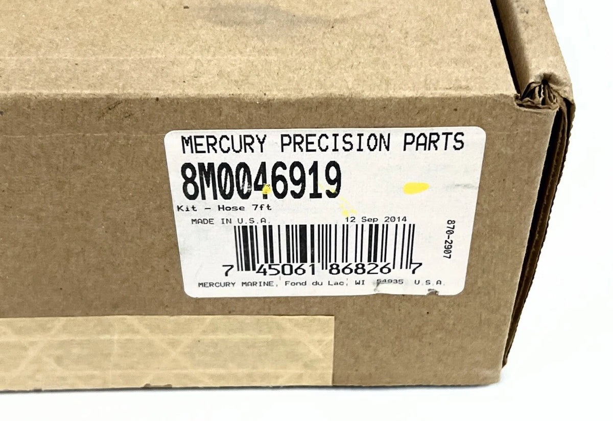 Set of 2 Hydraulic Steering Hoses for Mercury (8M0046919) 7 FT
