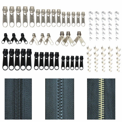 84Pcs Zipper Slider Repair Kit for Various Applications