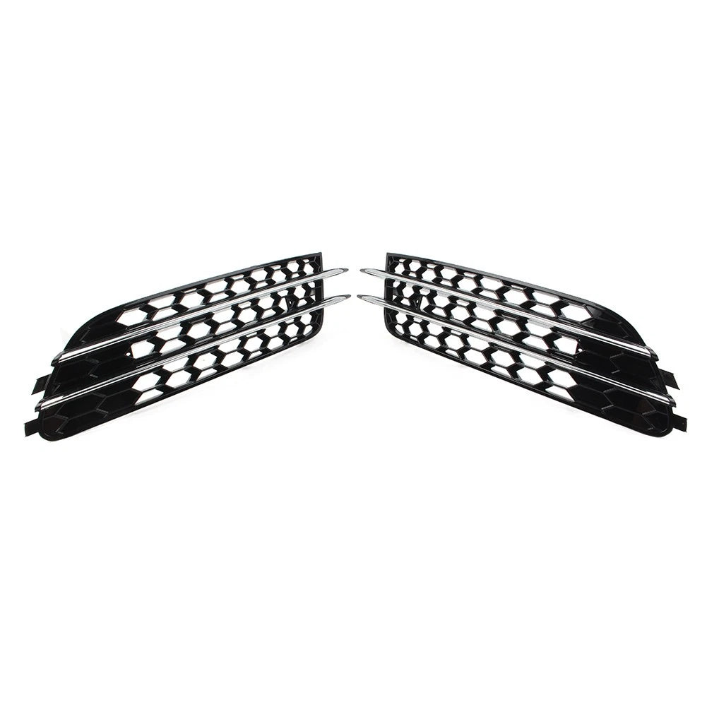 Front Bumper Honeycomb Mesh Grille Cover for Audi A6 C7 (2012–2015) Chrome