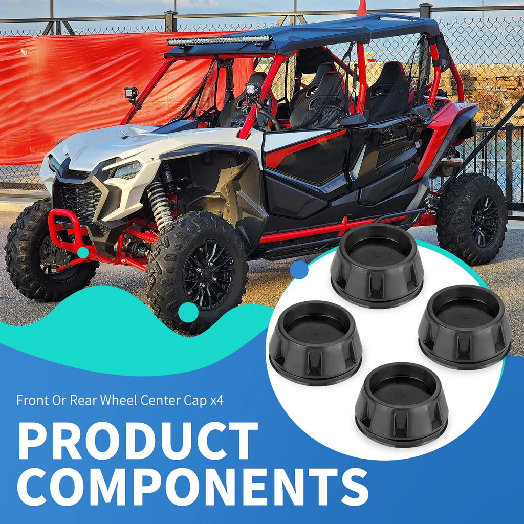 Set of 4 Wheel Center Caps 44732-HR6-A60 for Honda Pioneer 700 700-4 1000 1000-5