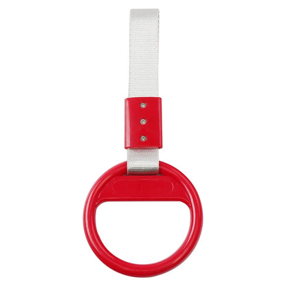JDM Train Bus Handle Strap for Car Inter Styling Drift Charm (White & Red)