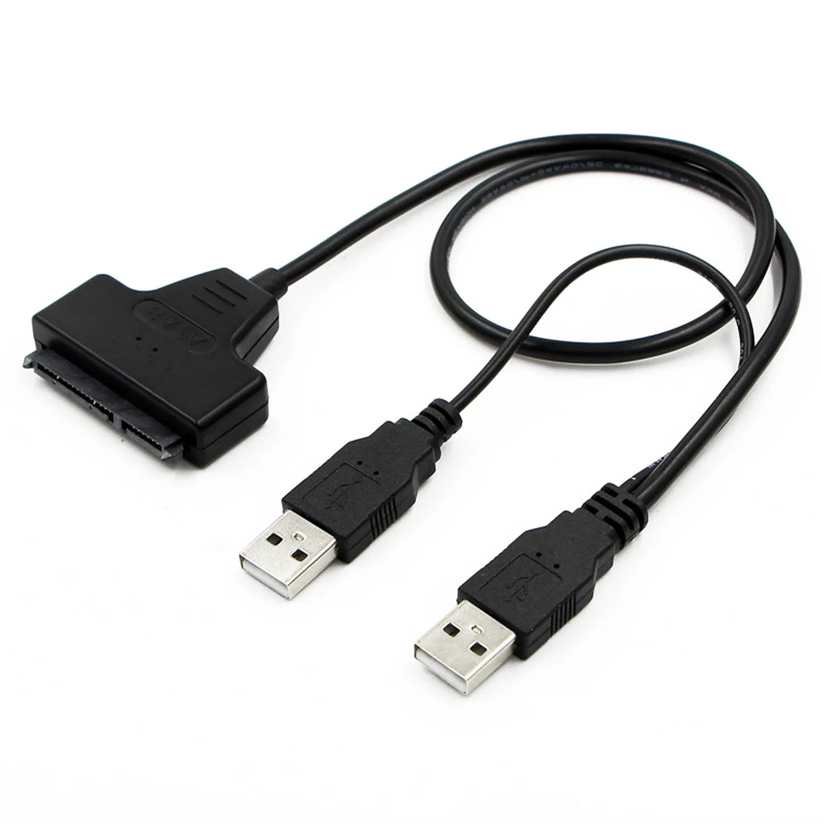 2X USB 2.0 to SATA 2.5" SSD Hard Disk Drive Adapter