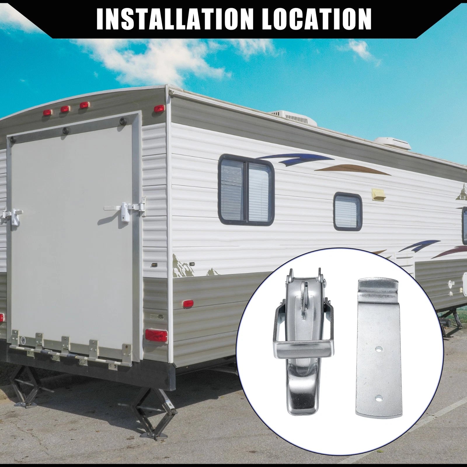 Lift Gate Pull Latches Replacement Set for Utility Trailer RV Camper (2000–)