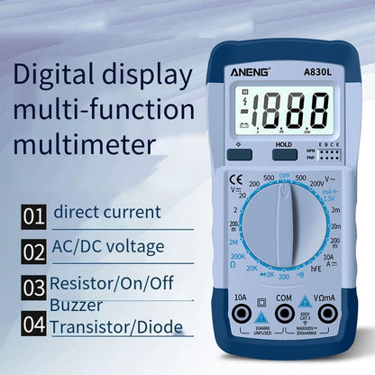 Multifunctional Tester A830L LCD Meter with Diode & Transistor Tests