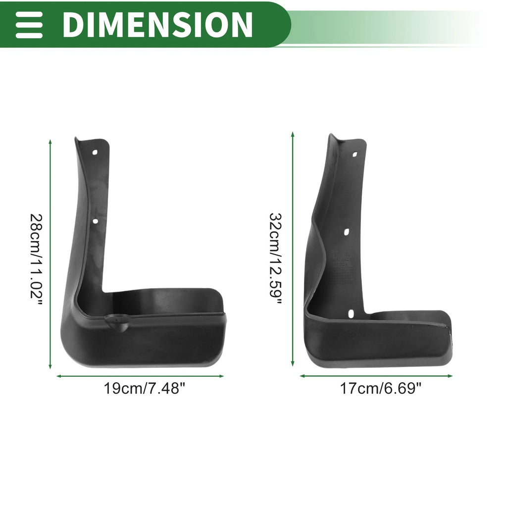 Mud Flaps Splash Guards Front & Rear for Honda Jade (2013–2016)