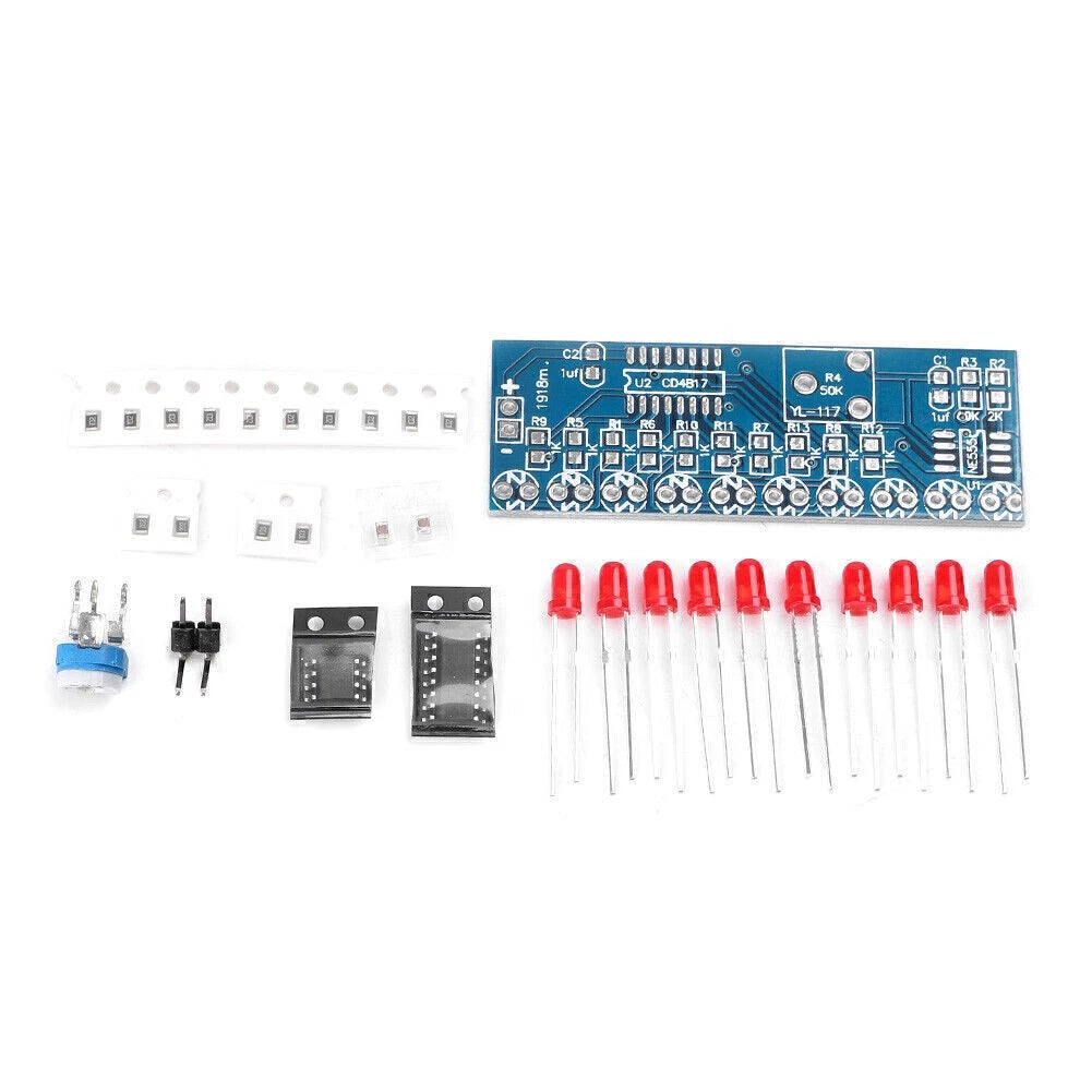 LED Flow Light Kit for NE555 + CD4017 (DIY)