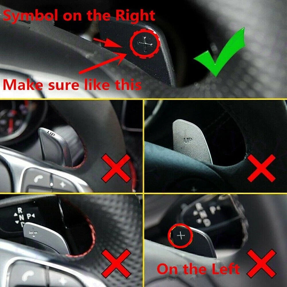 Steering Wheel Paddle Shift Extensions for M-Benz A B E R M GLK SLK Class