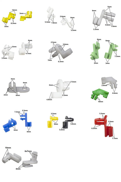 Set of 10 Universal Door Lock Rod Clips Fastener Retainer Wire Clip