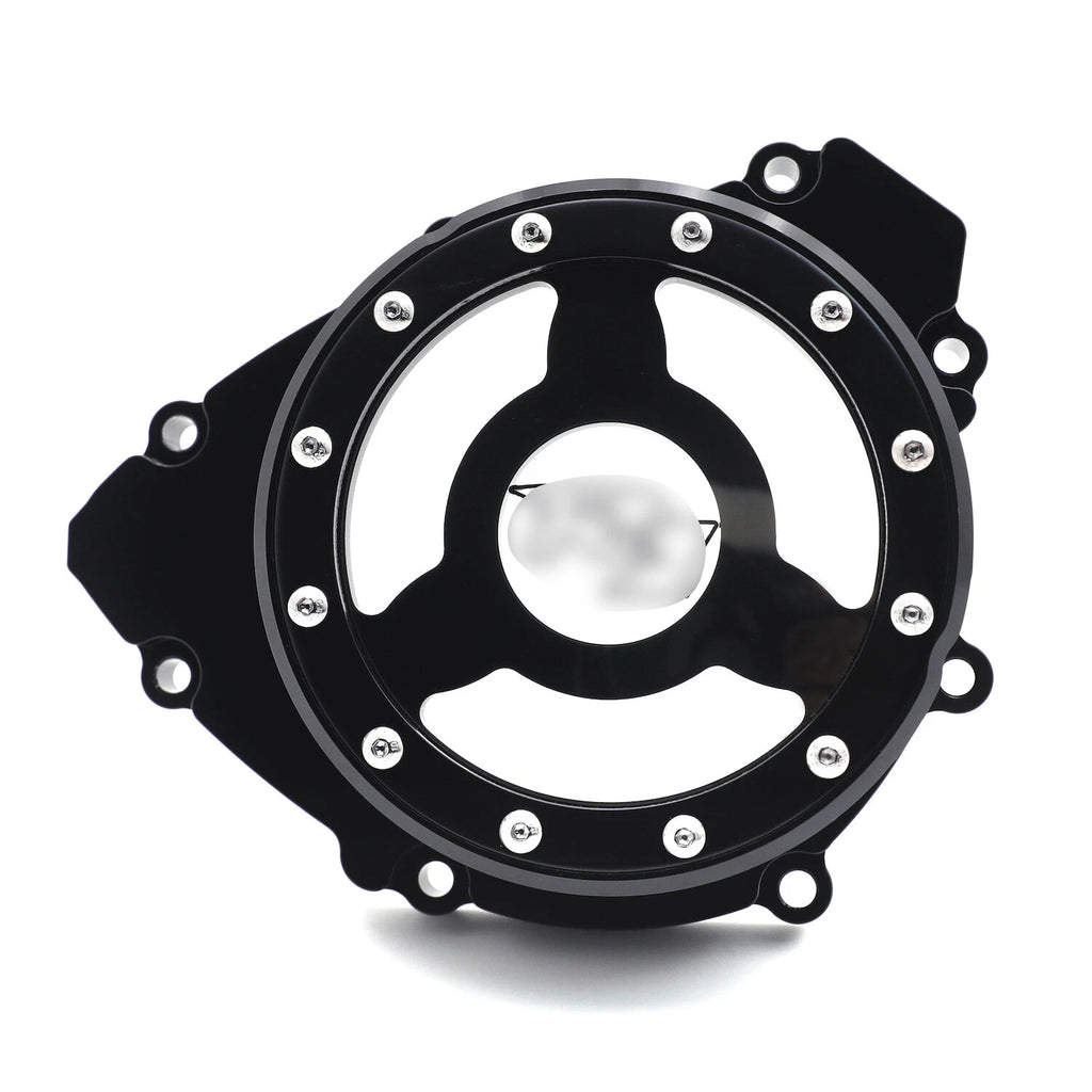 Black Clear Stator Engine Cover Crankcase Left for Yamaha YZF R1 (2009–2014)
