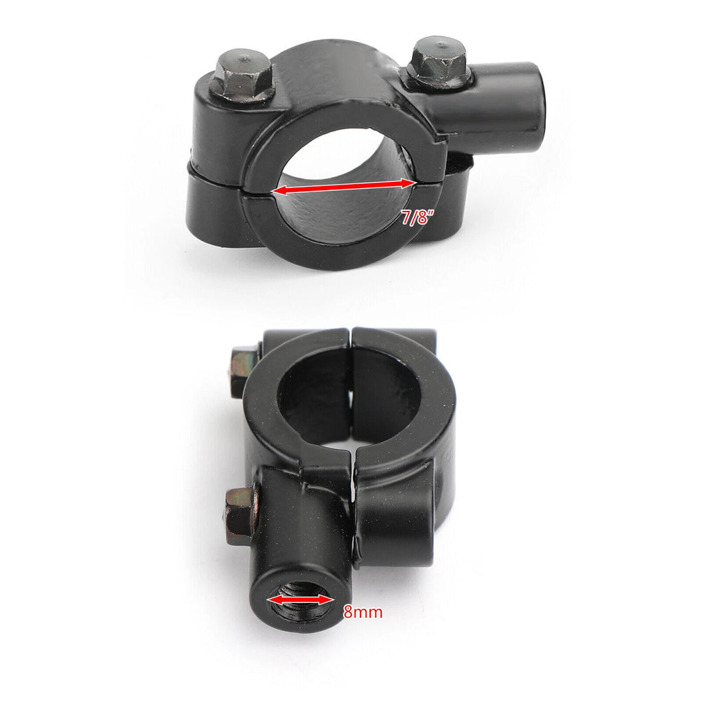 8mm M8 Handlebar Mirror Mount Holder Clamp Adaptor for Universal Motorbike