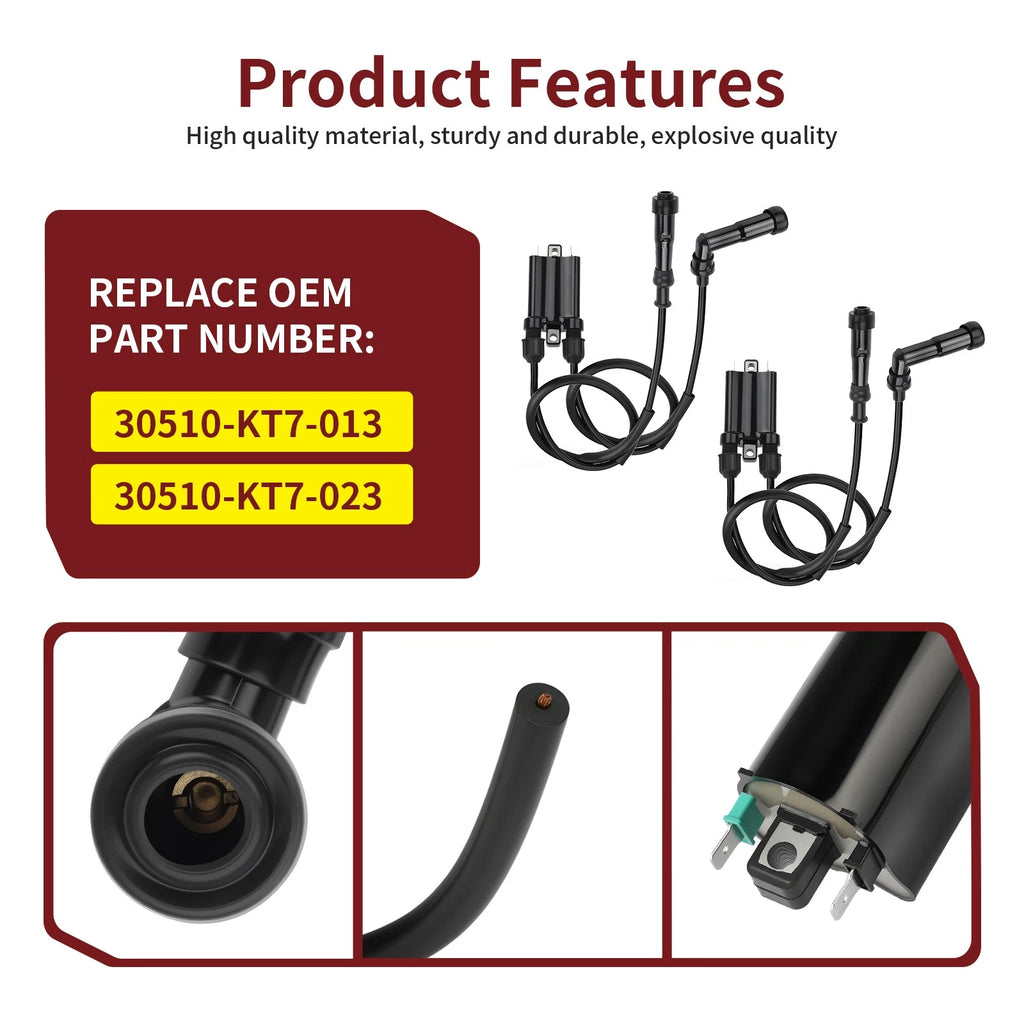 Ignition Coils Caps and Wire for Honda Nighthawk 750 CB750 (1991–2003) #30510-KT7-013