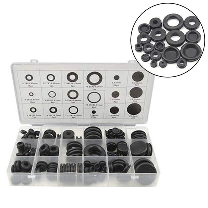 125Pcs Rubber Grommets Set for Sealing (Various Sizes)