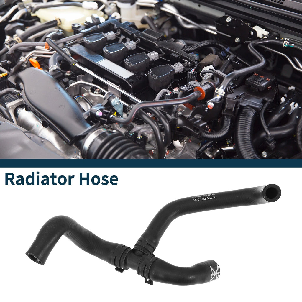 Radiator Hose Coolant Pipe for Volkswagen Golf (2010–2014) Rubber Black