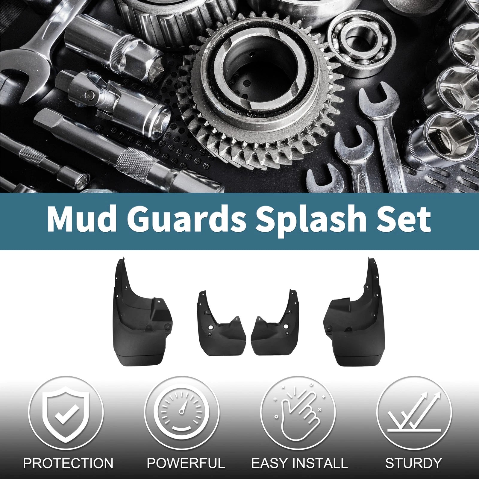 Mud Flaps Splash Guards Set for Toyota 4Runner (2010–2022)