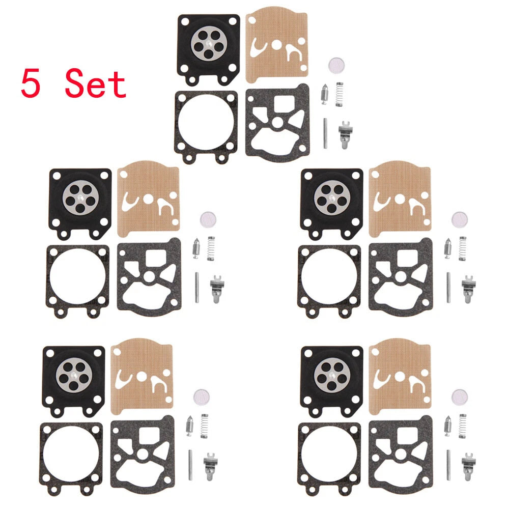 Set of 5 Chainsaw Carburetor Gasket Repair Kit for 38/45/52/58 4500 5200 5800