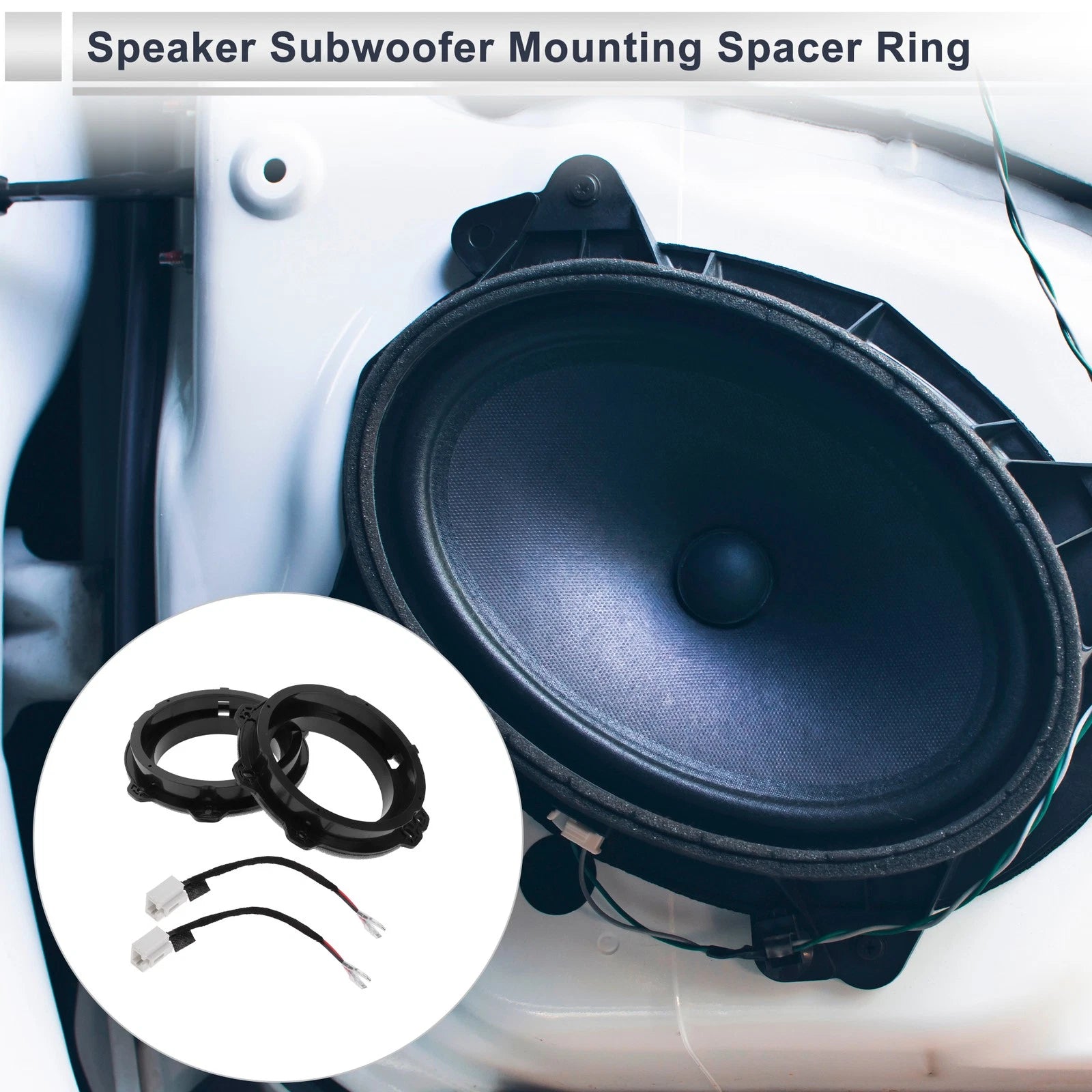 Speaker Spacer Ring Tweeter Adaptor for Hyundai 6.5 in (2 Pack) (2006–2018)