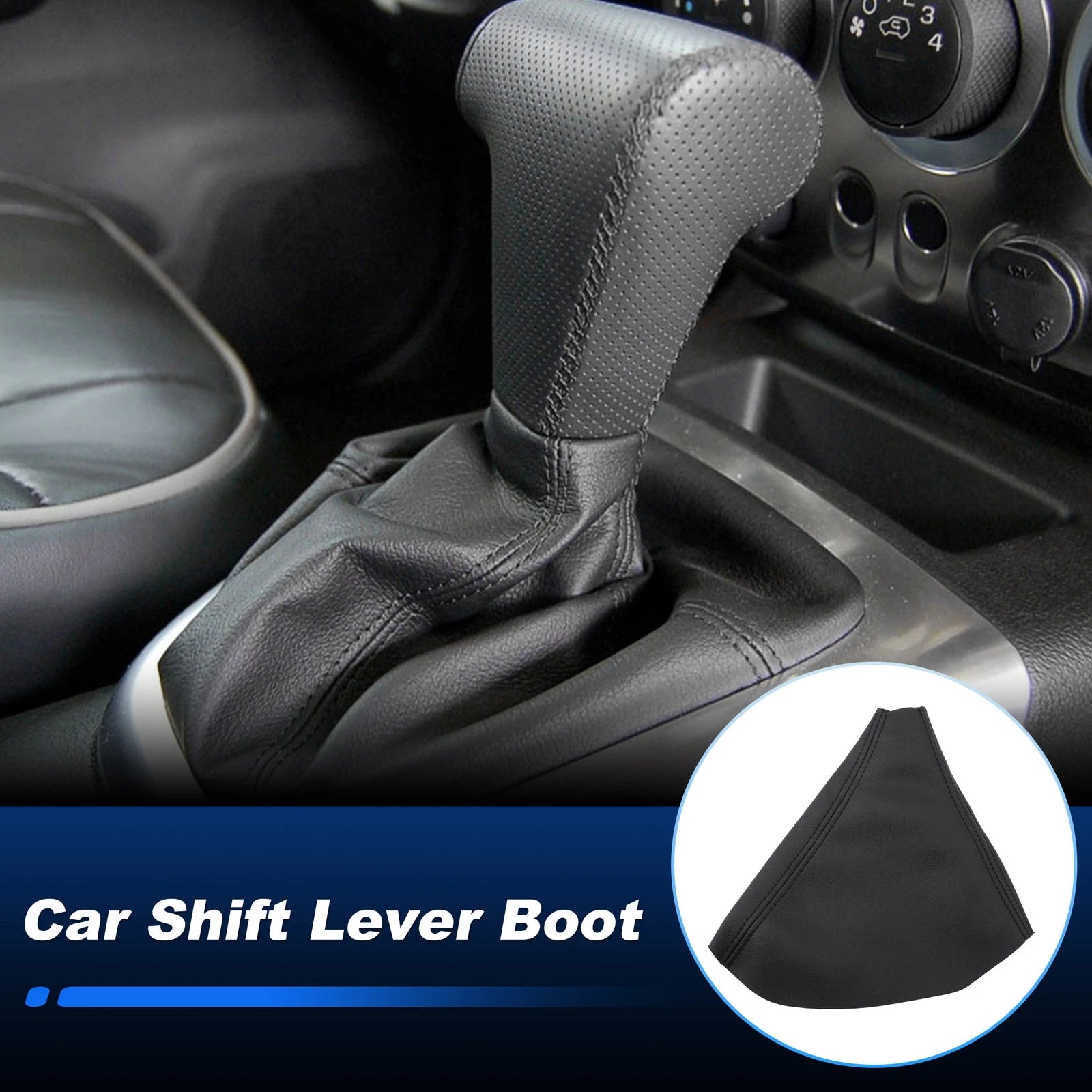 Shift Boot Cover for Hummer H3 (2005–2011) Black Microfiber Leather
