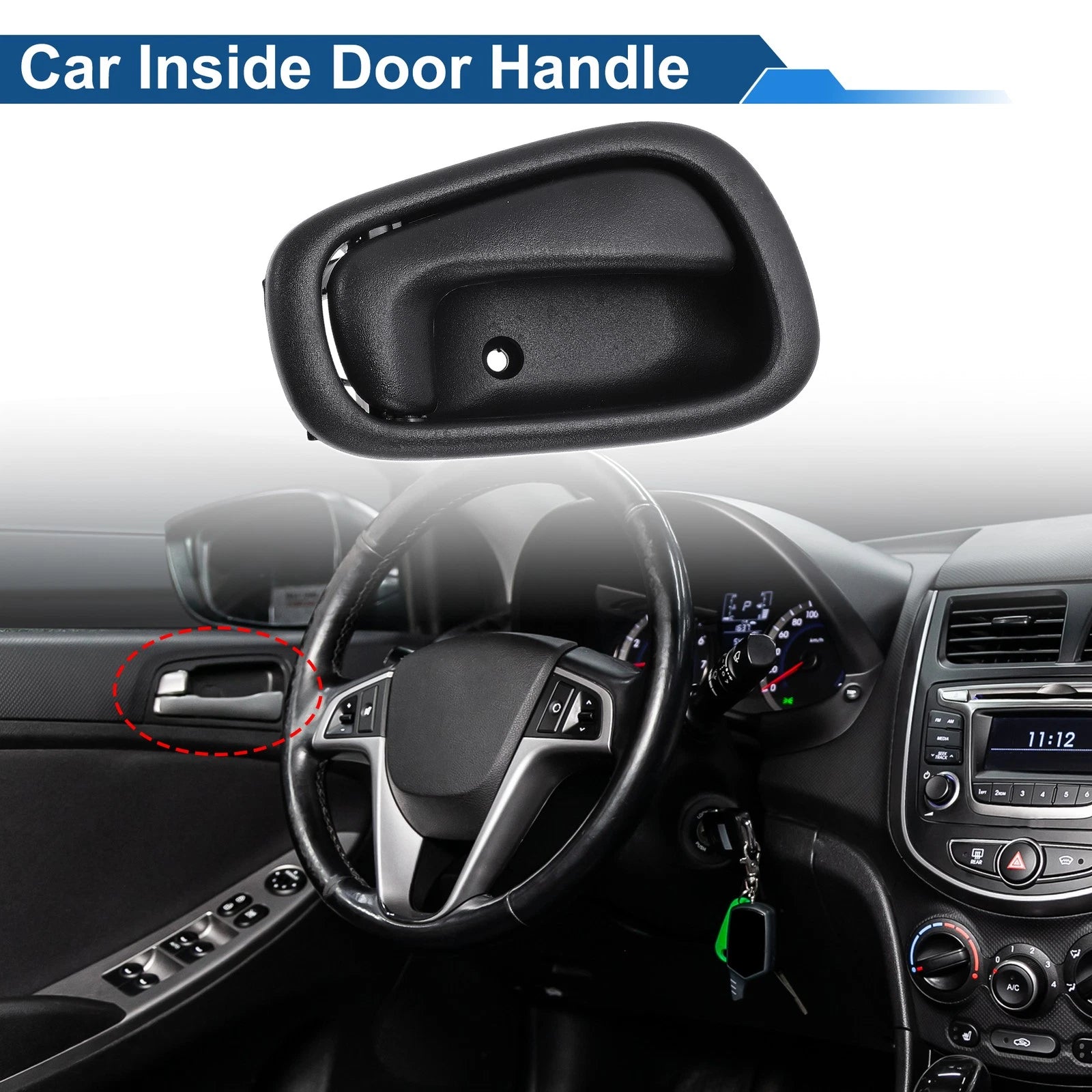 Front Driver Side Interior Door Handle Replacement for Toyota Corolla (2009–2013)