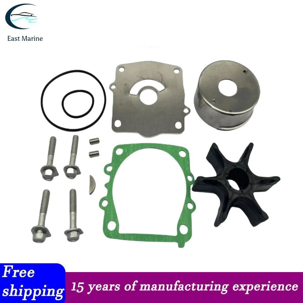 Water Pump Impeller Kit for Yamaha 2-Stroke 150-225 HP Outboard (1996–2006) 6G5-W0078-01