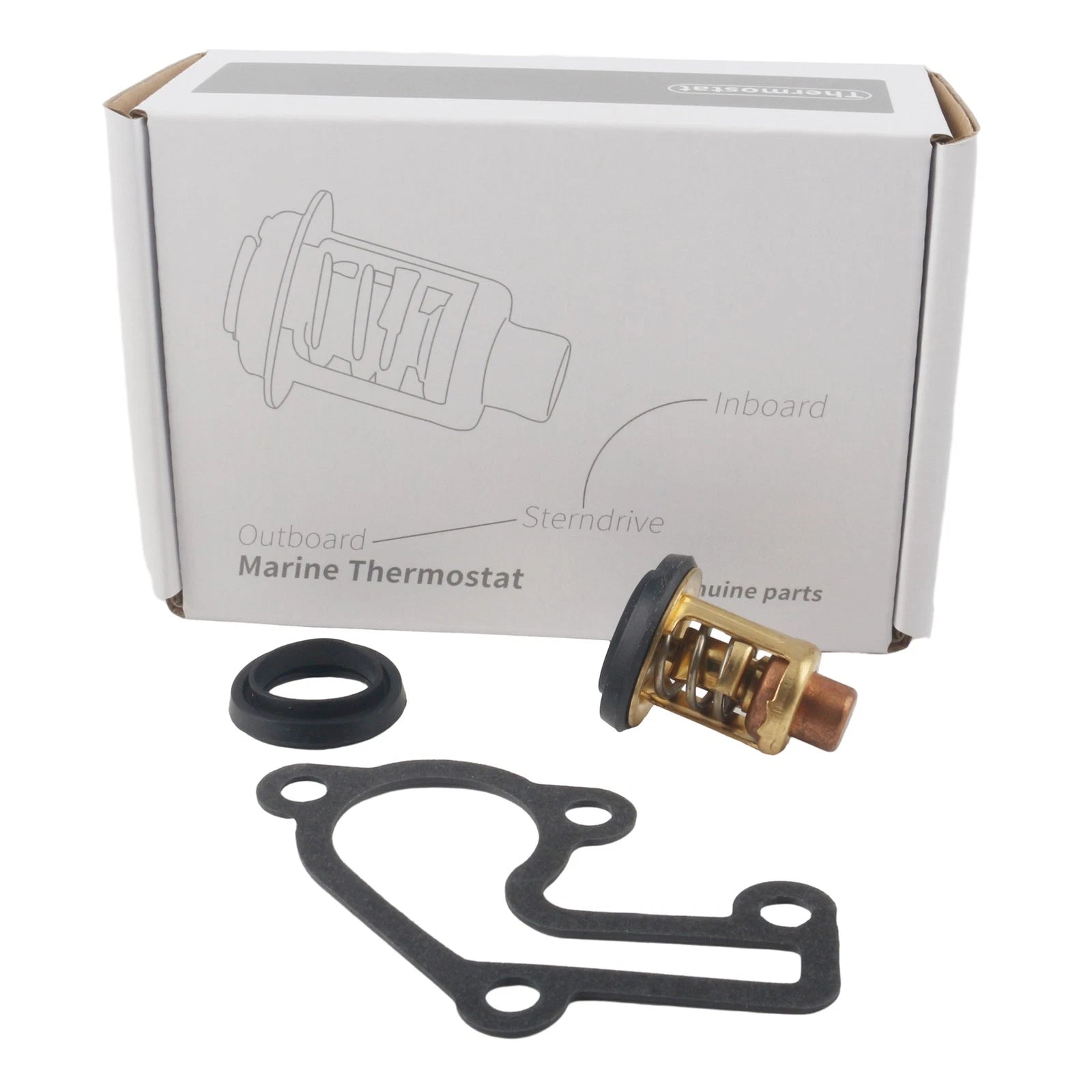 Thermostat with Gasket Kit for Yamaha 2Str 9.9 HP 15 HP (1990–1999) 6F5-12411-00-00
