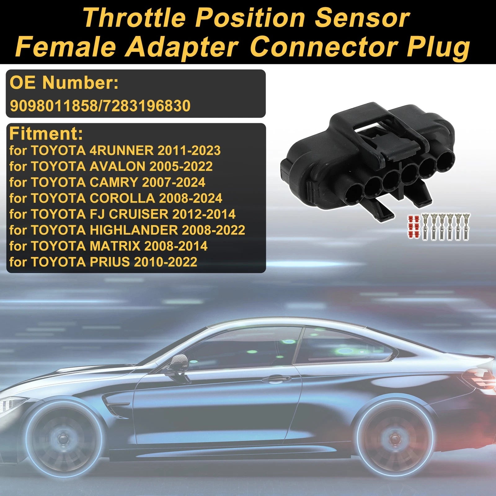 6 Pin Throttle Position Sensor Connector Plug for Toyota 4Runner (1996–2002)