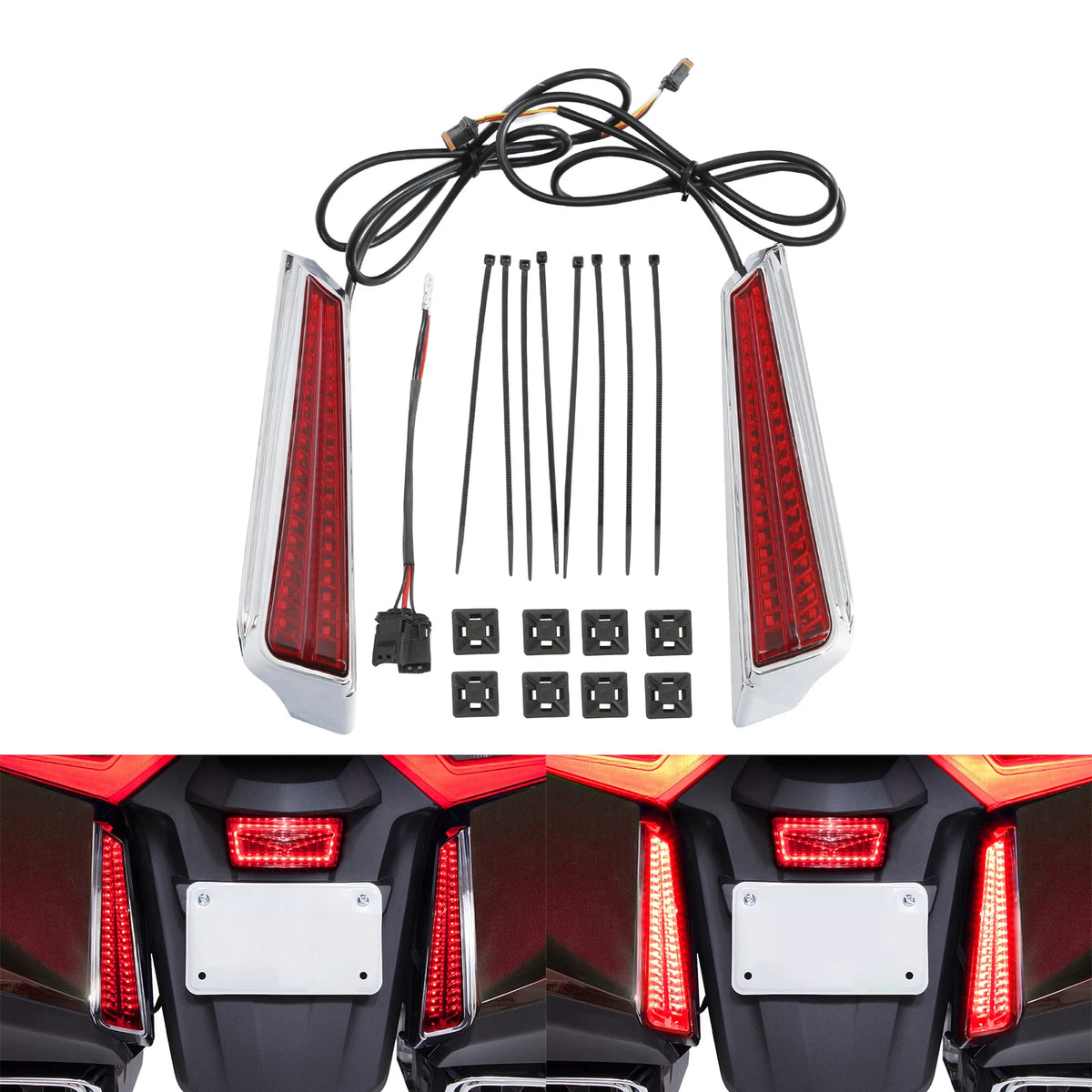 Rear LED Filler Panel Lights for Honda Goldwing GL1800 (2018–2026)