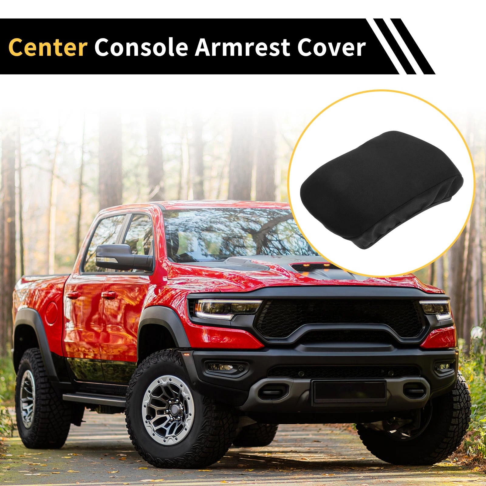 Console Lid Armrest Cover for Chevrolet (Microfiber Leather, Soft Foam)
