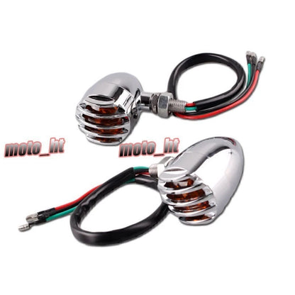 Amber Turn Signal Lamp Grille for Harley-Davidson Sportster Chrome