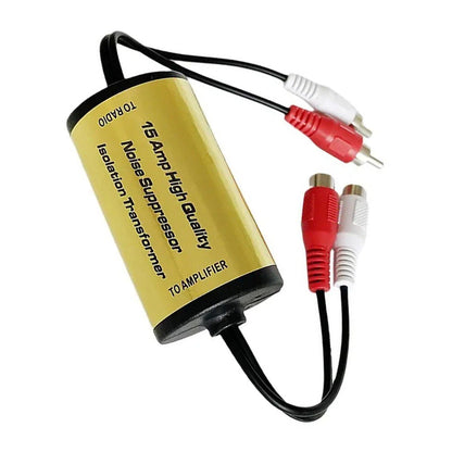 2Pcs RCA Audio Noise Filter Suppressor for Car AMP Stereo (Universal)