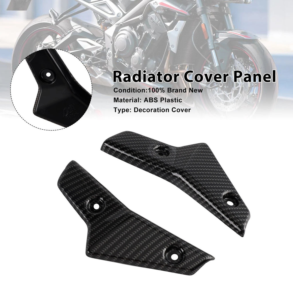 Radiator Side Cover Fairing Panels for Street Triple 765 R/RS (2020–2022) Carbon