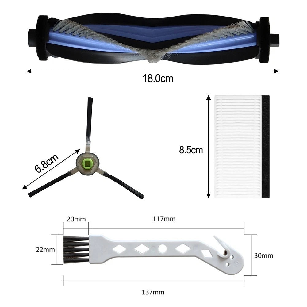 Main Brush, Side Brush, and Filter Kit for LEFANT M3 (2019–2023)