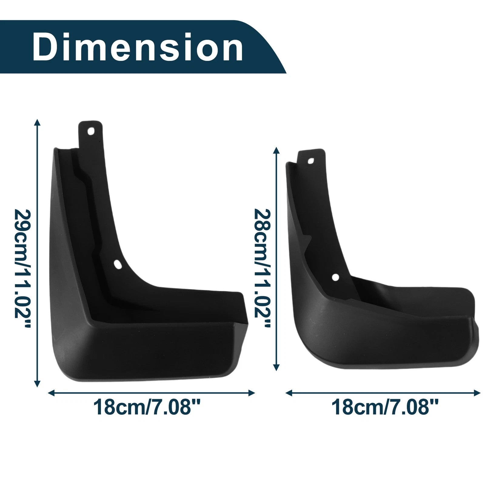Mud Flaps Splash Guards 1 Set for Volkswagen Golf Sportsvan (2019–2020)
