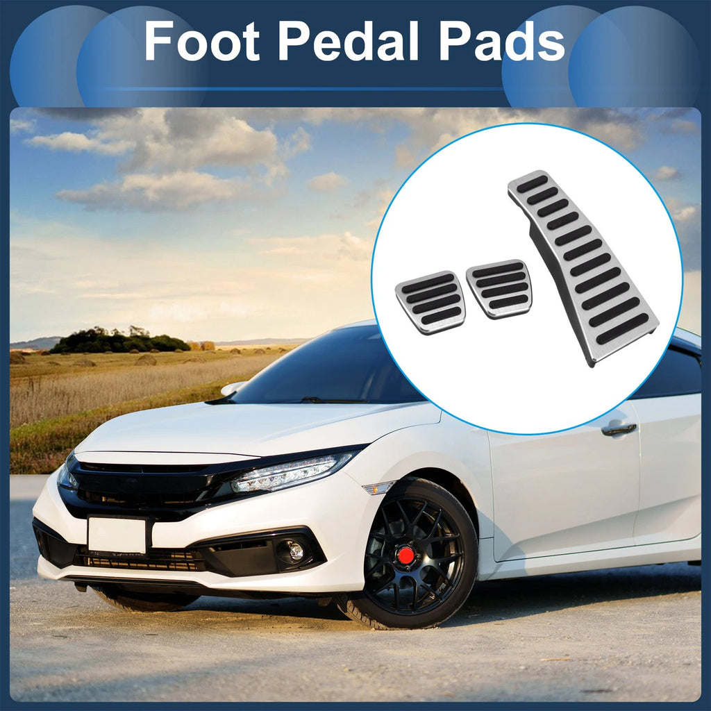 3 Pcs Manual Foot Accelerator Pedal Covers Replacement for Honda Civic (2006–2009)