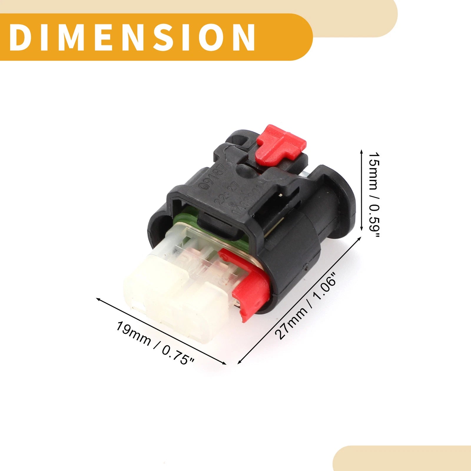 3 Pin Engine Speed Crankshaft Sensor Connector Plug for Car Boat RV