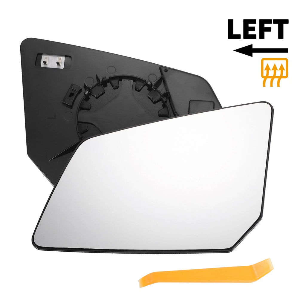 Left Side White Mirror Glass with Heated Back for GMC Acadia (2017–2020)