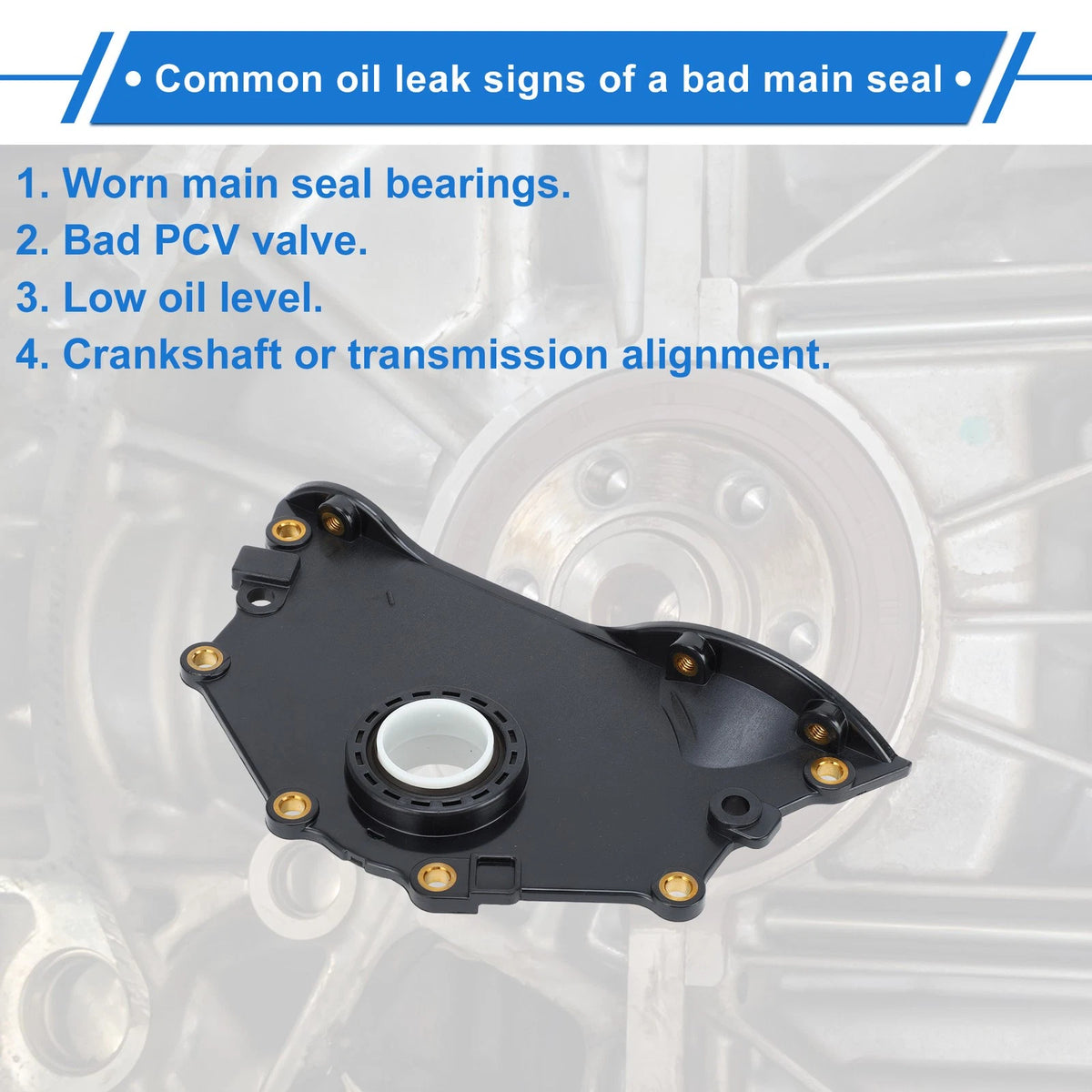 Rear Crankshaft Oil Seal with Flange for VW Touareg Passat (2002–2015)
