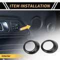 Interior Door Speaker Cover Front Set Carbon Pattern for Toyota Tundra (2014–2021)