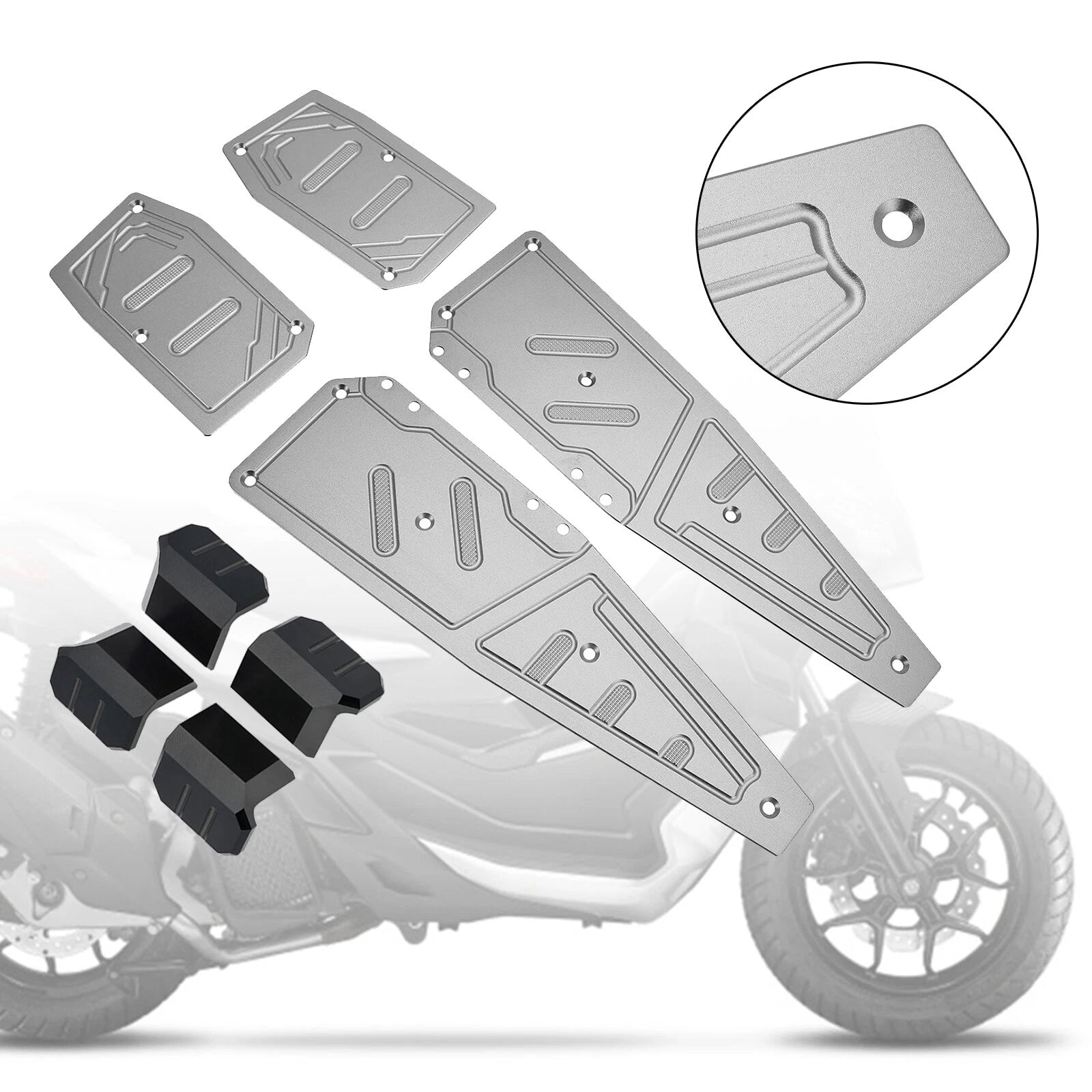 Footboard Foot Rest Pad Peg Plate for Aprilia SR GT200 SR GT125 (2022–2023)