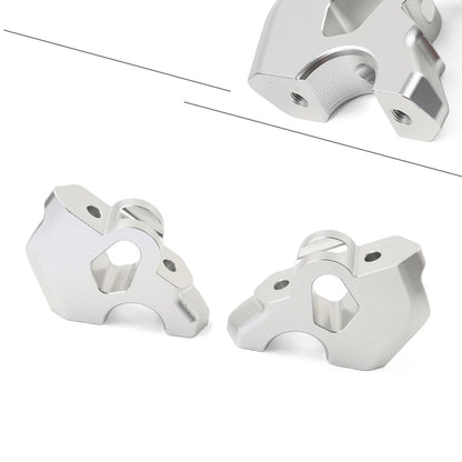 2X Silver Handlebar Riser Clamp Mount CNC for BMW R1300GS (2024-2025)