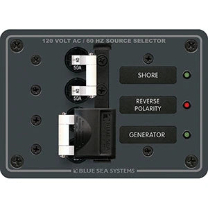 Blue Sea 8061 AC Toggle Source Selector for AC Systems (120V, 50AMP)