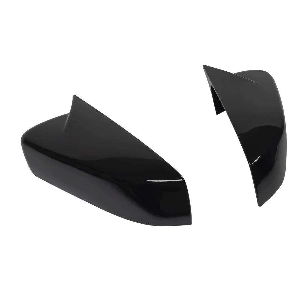 Pair Gloss Black Tape-On Mirror Cap Covers for Ford Mustang (2010–2014)