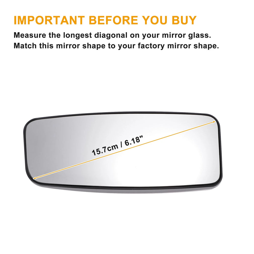 Left Lower Mirror Glass White Non Heated for Mercedes Sprinter (2006–2011)