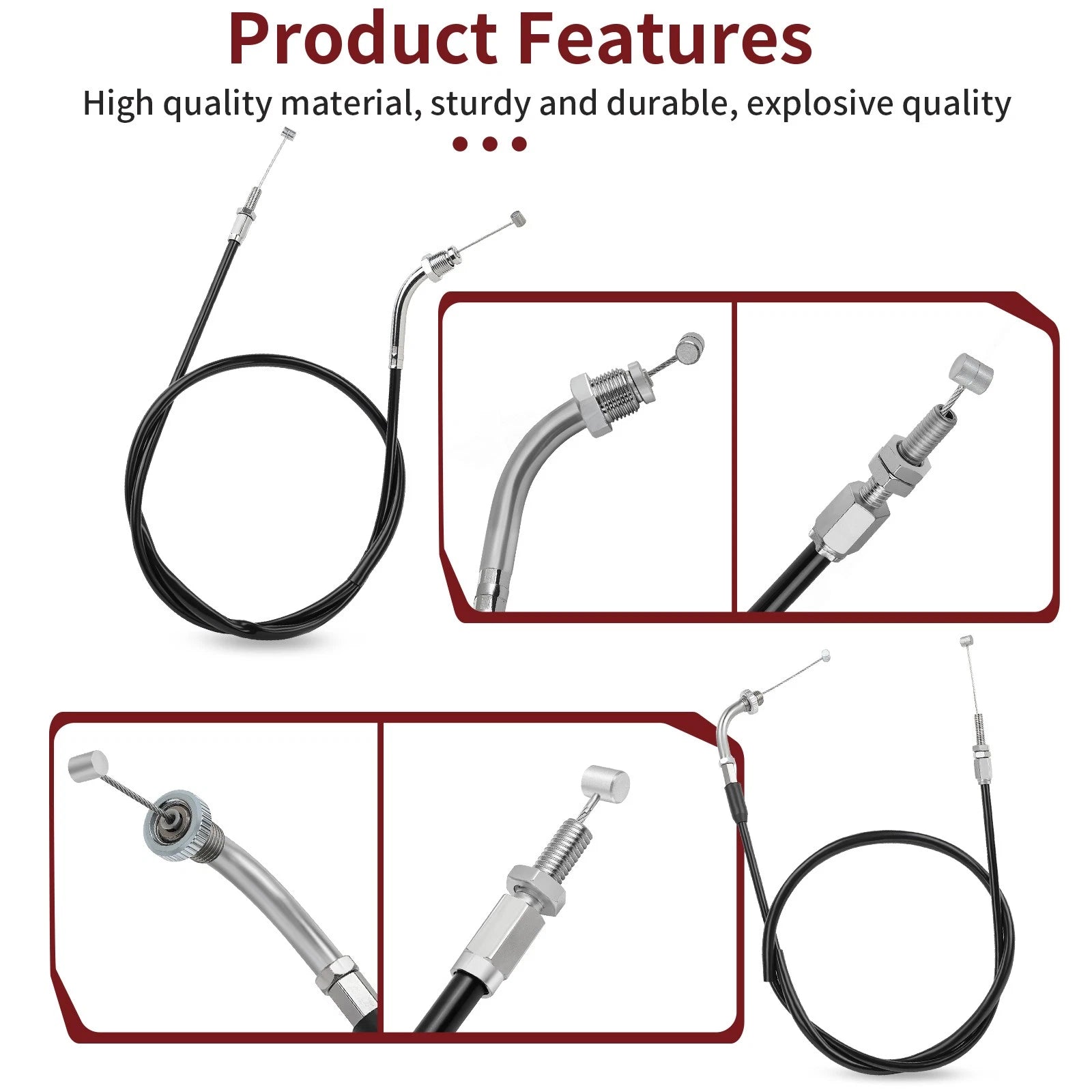 Throttle Cable Set for Honda VTX1300C (2004–2009) 17910-MEM-670, 17920-MEM-670