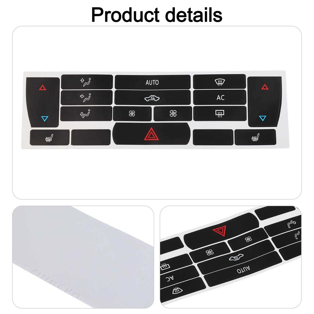 Climate Control Decals for - Push Button Type, LED
